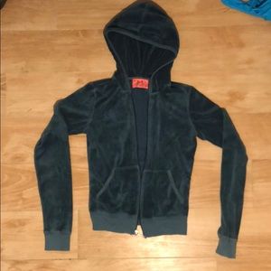 juicy couture blue/green velvet sweater